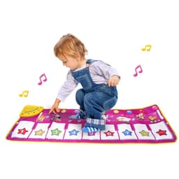 image-Kids' Flashing Piano Music Rug - Purple Dance Mat for Toddlers 100x36cm
