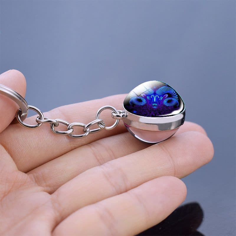 image-Constellation Keychain - Double-sided Glass Ball