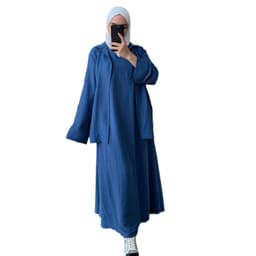 image-Middle Eastern Elegant Loose Dress - Spring 2024 Long Sleeve Skirt XXL