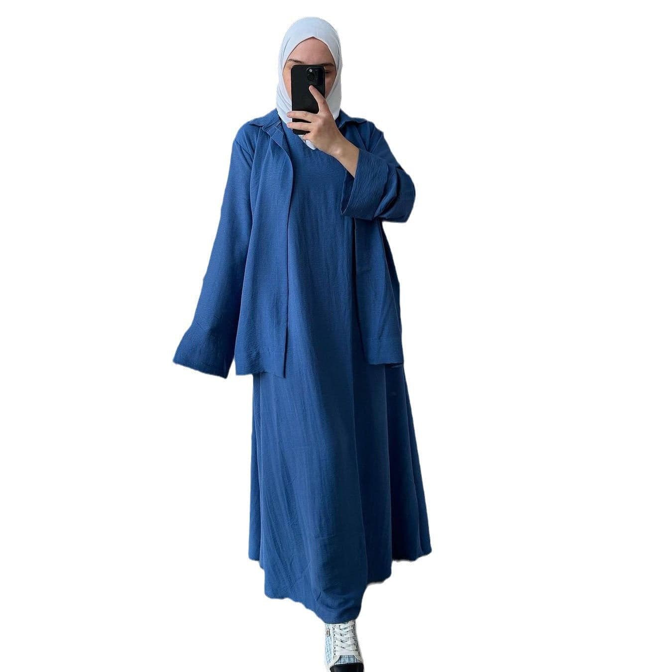 image-Middle Eastern Elegant Loose Dress - Spring 2024 Long Sleeve Skirt XXL