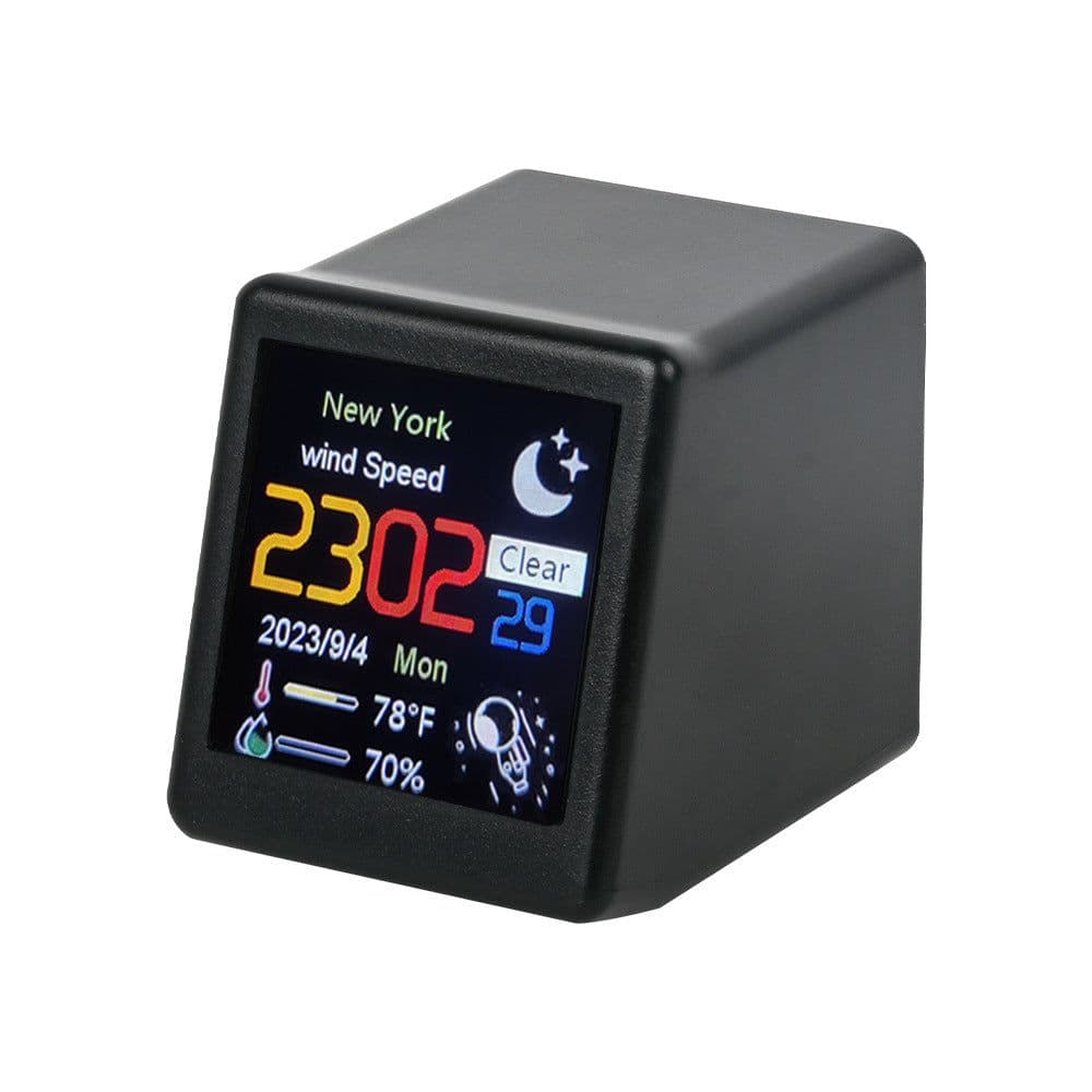 image-BeFunS Smart Weather Station - Pink 45*45*60 WIFI Clock