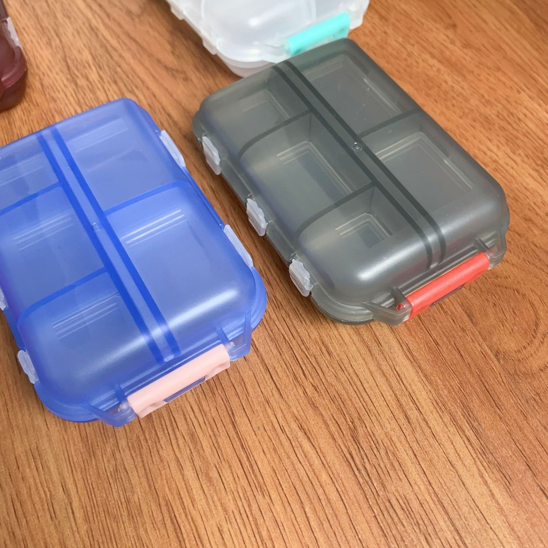 image-10-Grid Pill Box Storage - Blue Portable