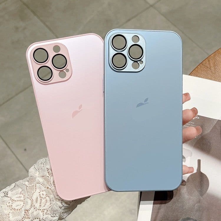 image-iPhone 14AG Frosted Glass Lens Film Case - Protective Cover 12