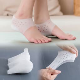 image-Heightening Heel Insole Socks - 5cm Cushion Soft, Unisex, Size 33-46