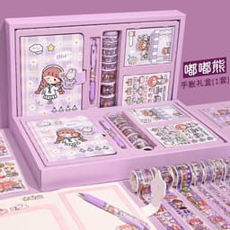 image-Ziyi Japanese Notebook Set - Cute Stickers Tape Gift