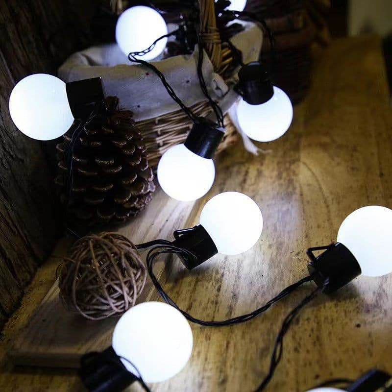 image-LED camping decorative light string wedding party layout bulb light outdoor garden tent canopy 5cm ball light string