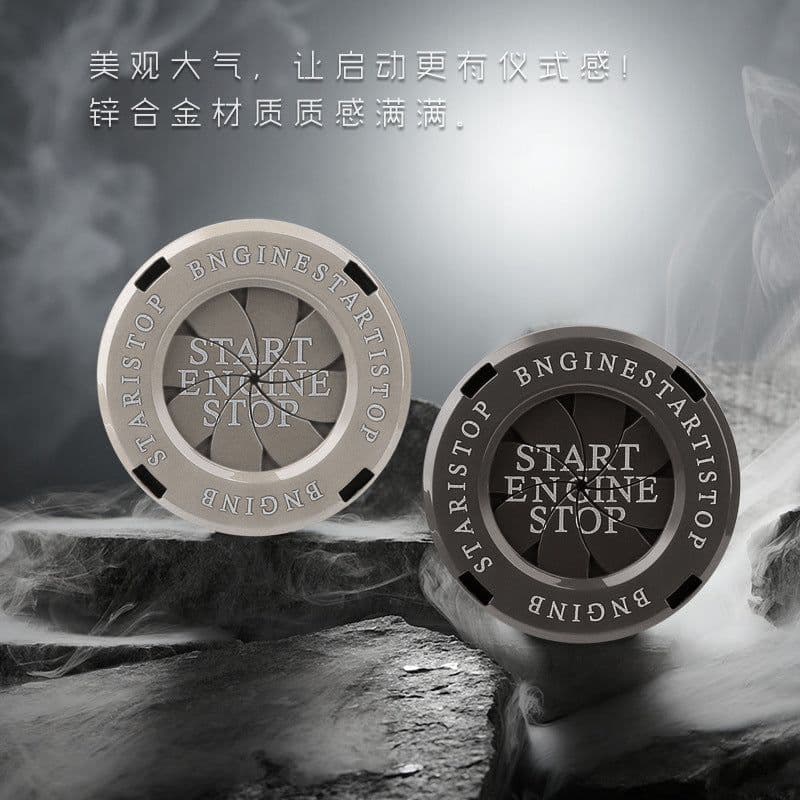 image-Universal Zinc Alloy Motorcycle Start Button Protection Cover - Ignition Switch Ring