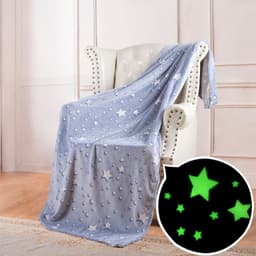 image-Luminous Double-Sided Flannel Blanket, Kids' Air-Conditioning Quilt, Maroon, 152x127CM