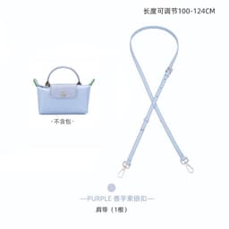 image-Longchamp Mini Bag Strap - Cognac Brown Leather