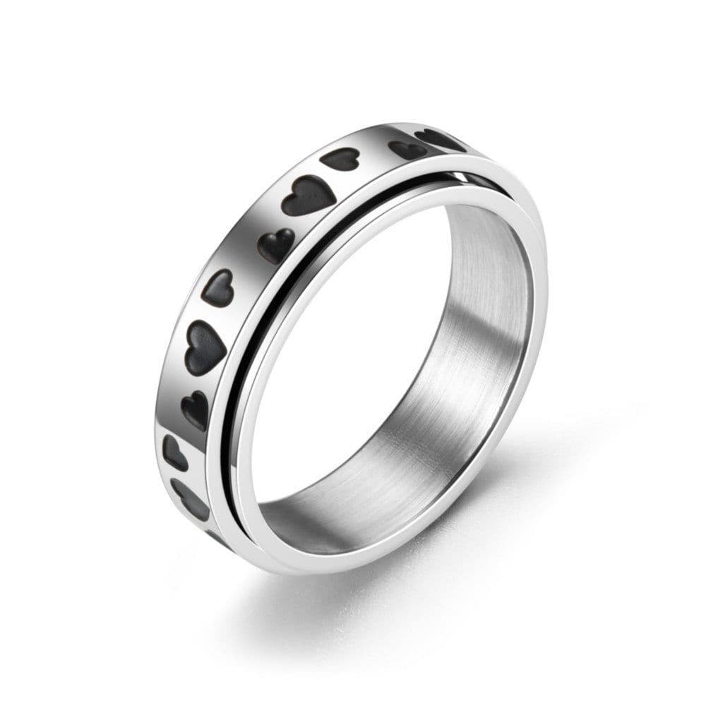 image-New simple transfer jewelry men's titanium steel rotatable beer bottle chain ring personality domineering ring