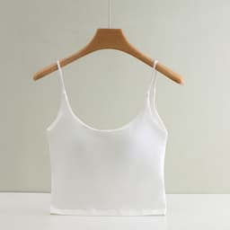 image-Cotton Bra Top - White M Wireless Full Cup
