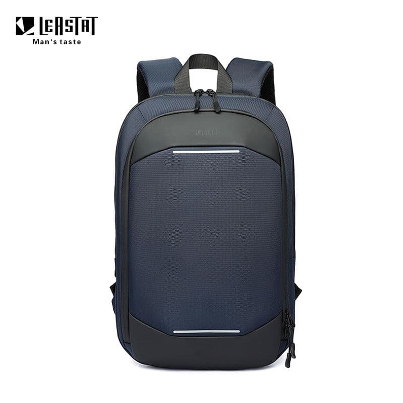 image-LEASTAT 14" Business Backpack - Gray Oxford Expandable