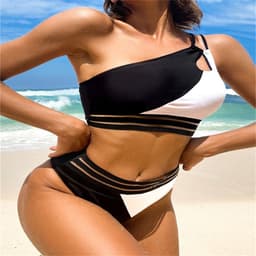 image-One-Piece Swimsuit - High Waist Spandex XL