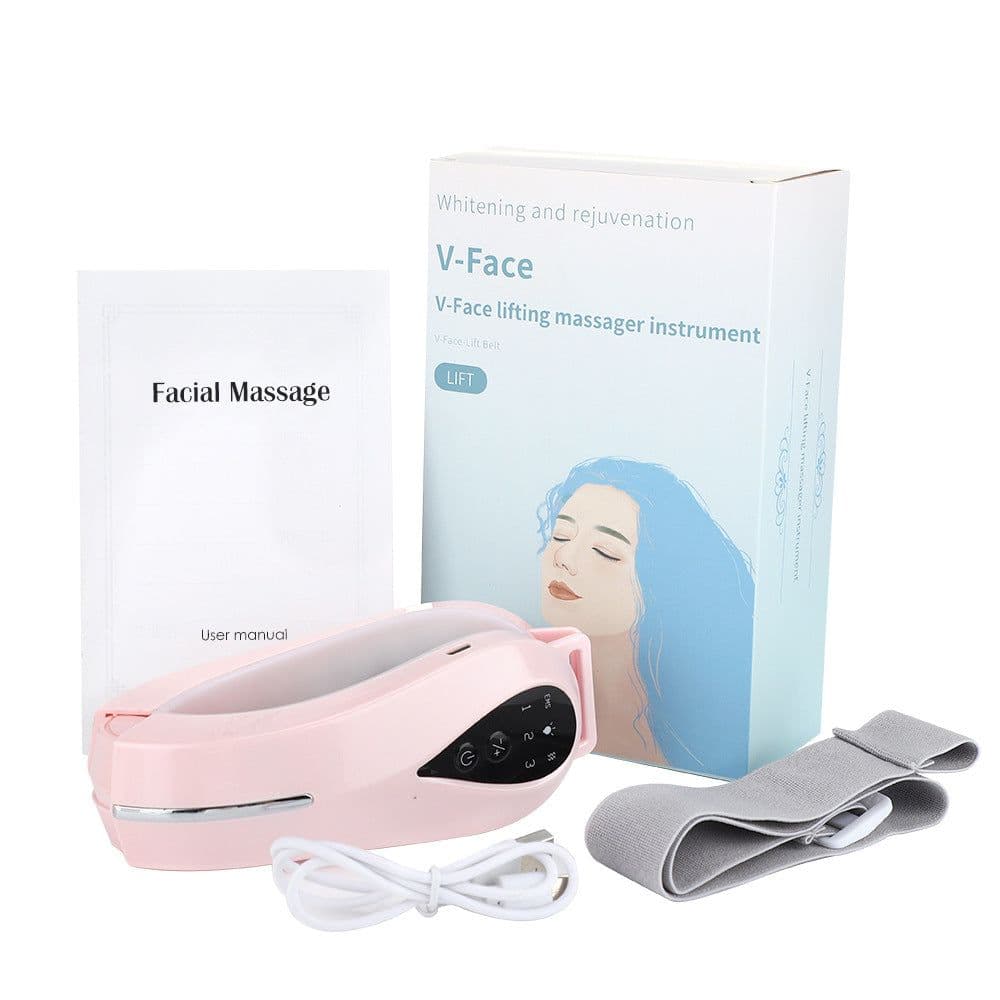 image-EMS Microcurrent Face Lifting Massager - Pink