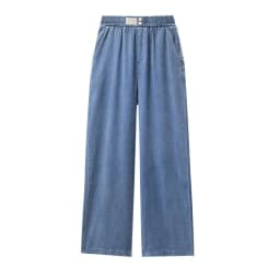 image-Large Size Blue Tencel Jeans - 2023 Korean Fashion High Waist Wide Leg