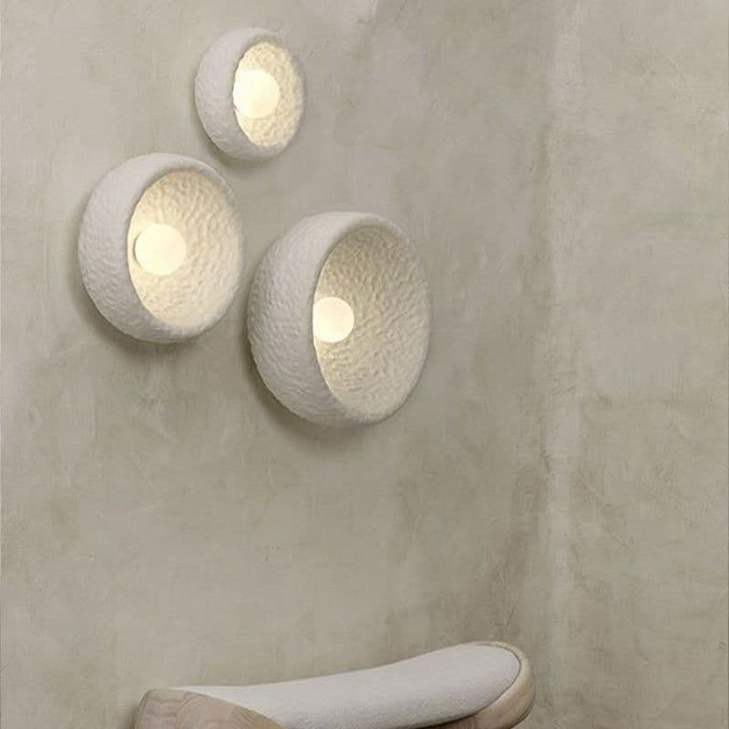 image-Japanese Wabi-Sabi Retro Wall Lamp Zen 32CM LED Resin