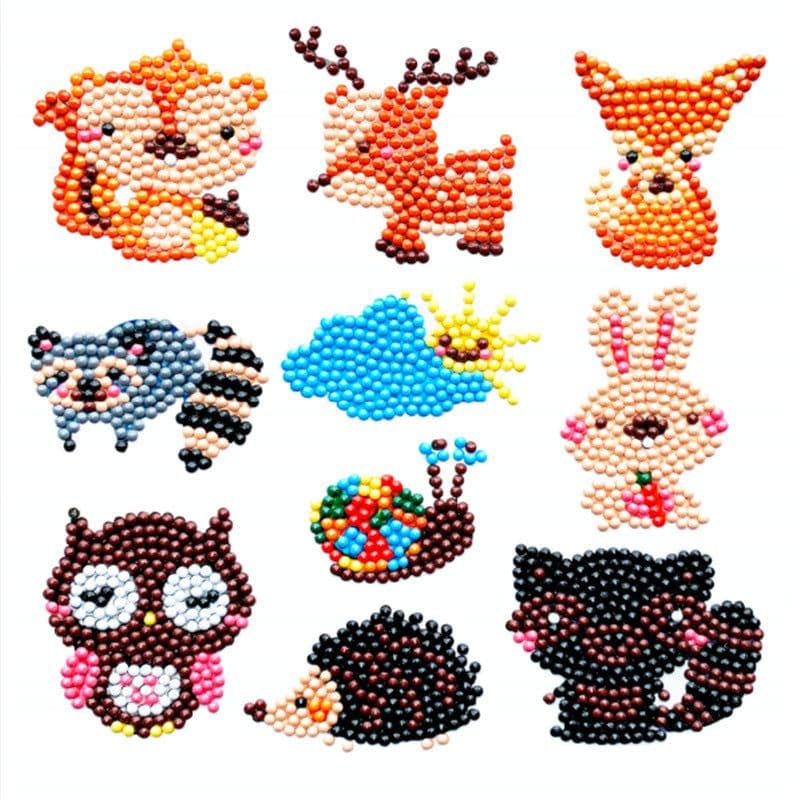 image-Douyin Rabbit Year Puzzle Sticker - DIY Crystal Diamond Fridge Decal - Cartoon Style