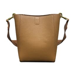 image-Genuine Leather Large Capacity Bucket Bag - Gray - Korean Style (65 characters)
