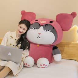 image-Plush Cat Toy 100cm Super Soft Short Plush