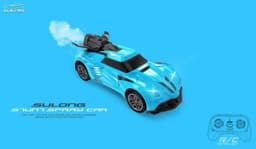 image-Haoyuan 1:24 Rose Red Remote Control Car - Spray Light 27 Freq