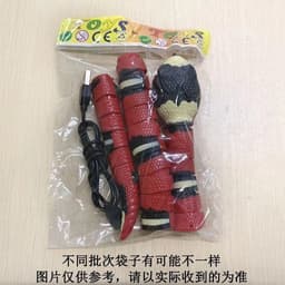 image-Pet remote control electric induction intelligent obstacle avoidance Bungarus snake snake cat toy scary trick rattlesnake