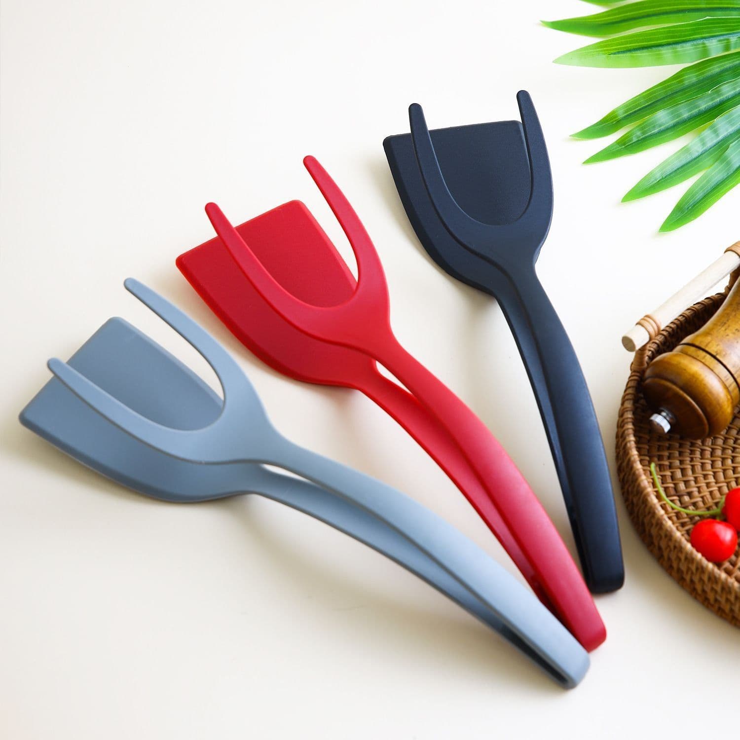 image-Baihua Two-in-One Nylon Cooking Spatula Set - Black
