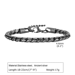 image-Men's Stainless Steel Hip-Hop Chain Bracelet