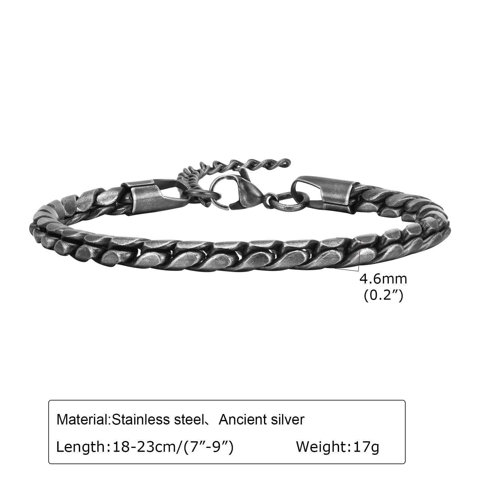 image-Men's Stainless Steel Hip-Hop Chain Bracelet