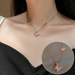 image-Titanium Steel Diamond Necklace - Women's Clavicle Chain