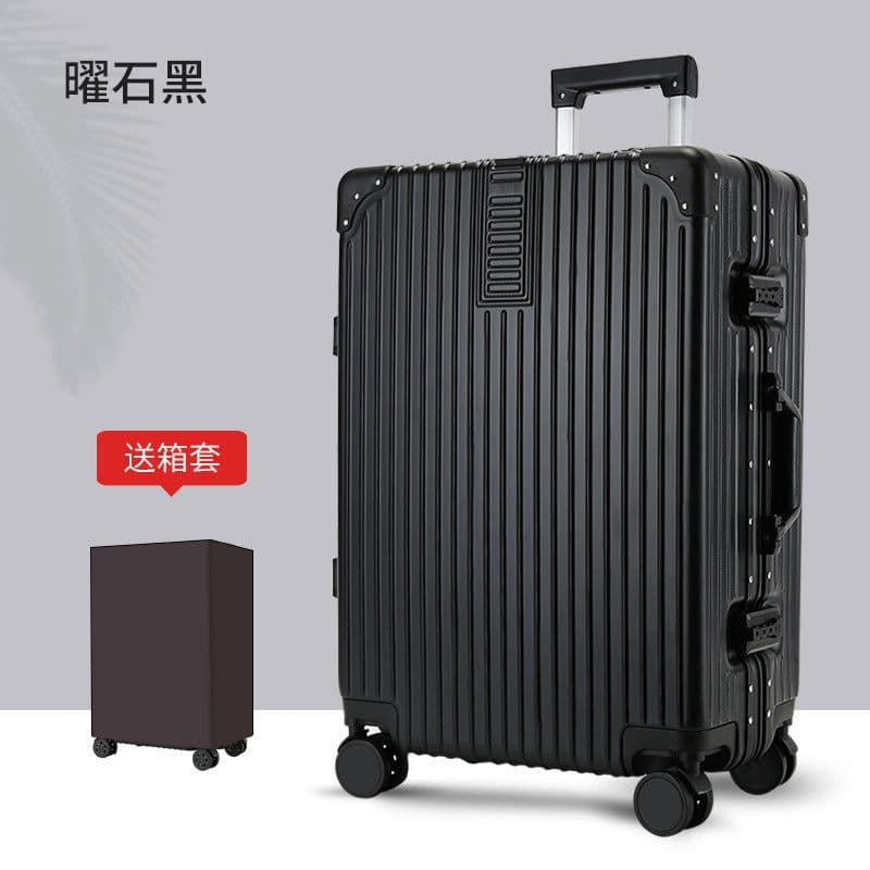 image-Aluminum Frame Luggage Trolley Bag - 24" Black