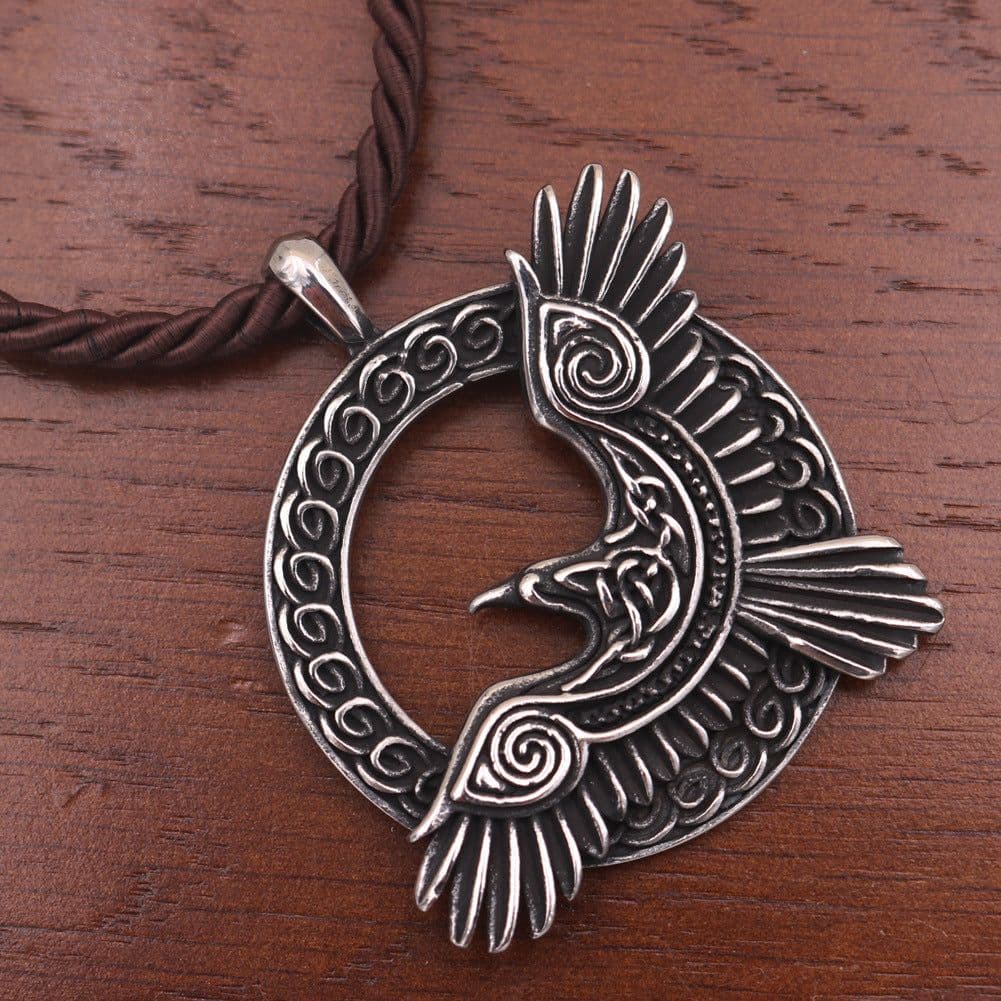 image-Viking Crow Titanium Steel Necklace - Popular Jewelry Amulet Pendant