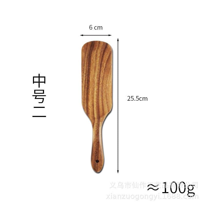 image-Acacia Wood Spatula Set 5-Piece - High Temp