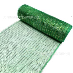 image-Christmas Wire Mesh Packaging - Red & White Strips 26cm x 10yds