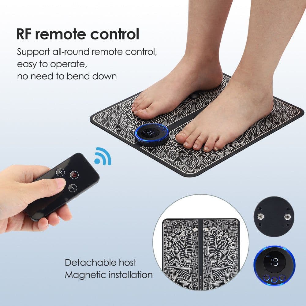 image-EMS Foot Massage Pad - Remote Control Black