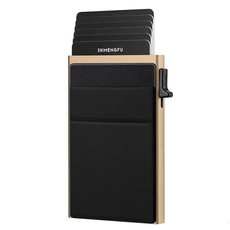 image-Men's Aluminum RFID Card Holder - 2023 Innovative Design
