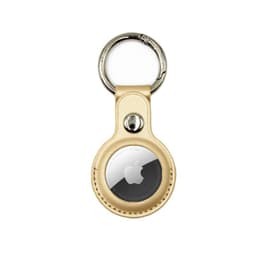 image-Aikefei AirTag PU Leather Keychain Case - Gold, In Stock