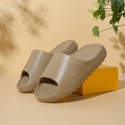 image-Children's Brown Slippers, Casual Indoor Sandals Size 37/38