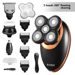 image-Five In One Waterproof Smart Razor For Men Seven Blade Electric Shaver