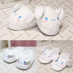 image-Cute Cartoon Slippers - Moving Ears Anti-slip Blue