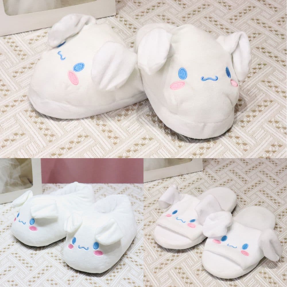 image-Cute Cartoon Slippers - Moving Ears Anti-slip Blue