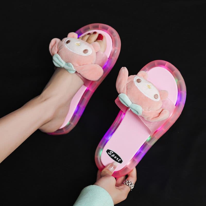 image-LED Light-Up Slippers - Non-Slip PVC Adult Summer