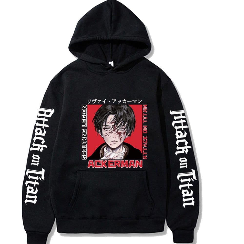 image-Attack on Titan Hooded Sweatshirt - Pink XXL