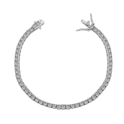 image-Sterling Silver 925 S925 Tennis Chain Bracelet - Geometry Zircon Fashion Jewelry for Women
