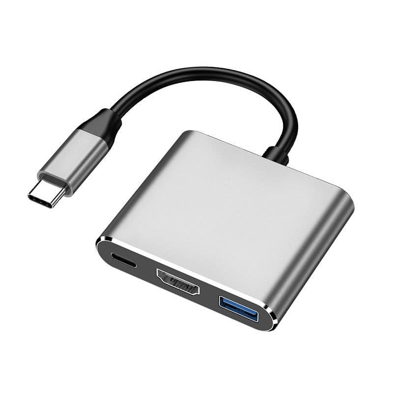 image-XWD 4K Docking Station - Gray Black 3-in-1 Adapter Cable