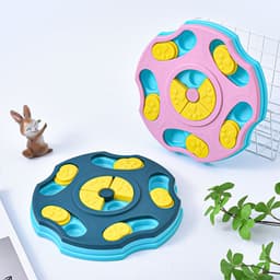 image-Dog Bowl Slow Feeder - Red Anti-Slip Plastic