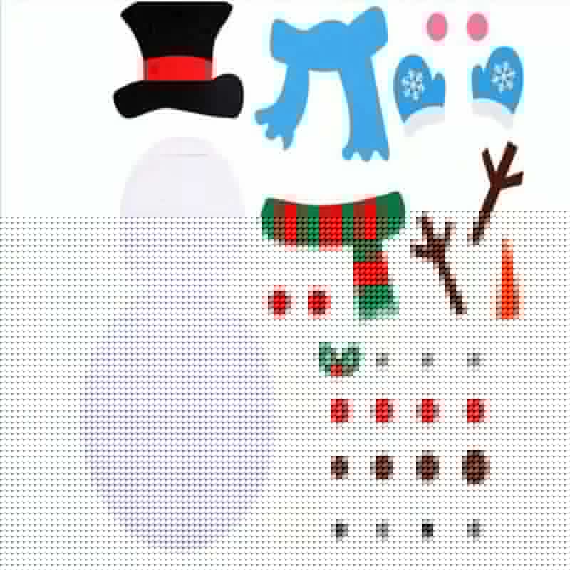 image-Felt Christmas Snowman - 110cm Wool Chemical Fiber - DIY Gift for Kids