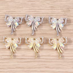 image-Bowknot DIY Jewelry Accessories - 5 Pack Alloy Pendants
