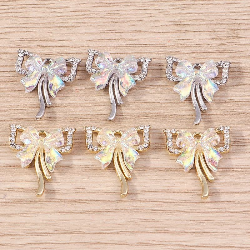 image-Bowknot DIY Jewelry Accessories - 5 Pack Alloy Pendants