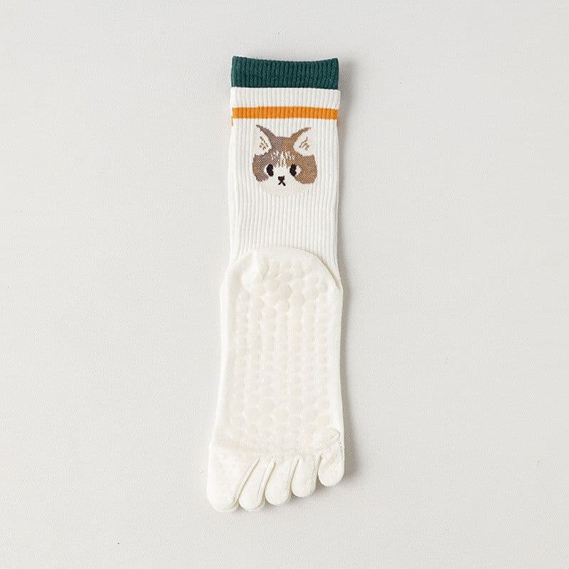 image-Yoga Socks Women's Non-Slip Five-Toe Cotton