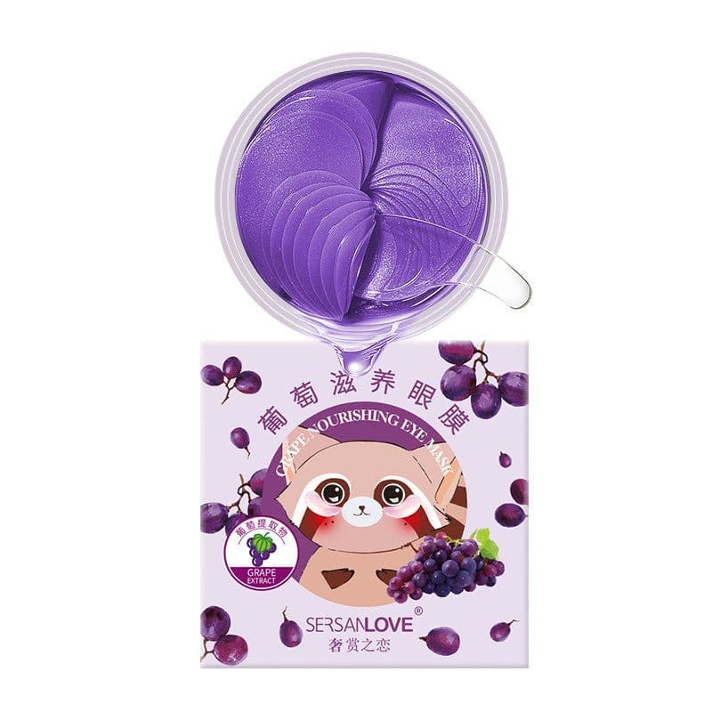 image-Extravagant Appreciation Love Grape Eye Mask Seaweed Hydrating Moisturizing Collagen Eye Mask Sticker Dilutes Eye Lines Eye Mask Sticker